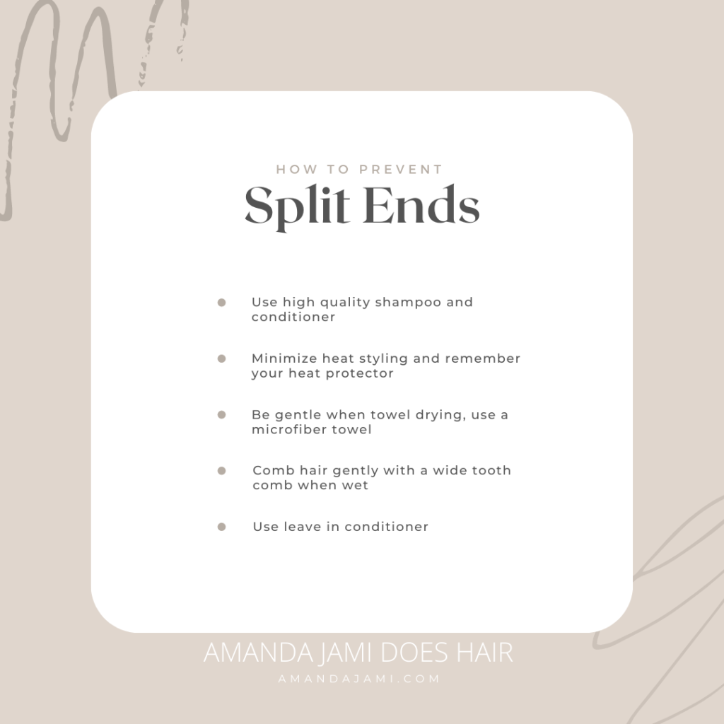 How to prevent split ends. Tips From A Professional Hairstylist.